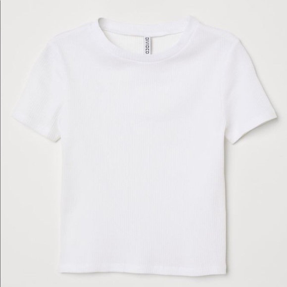 H&M Tops Plain White Tee Poshmark